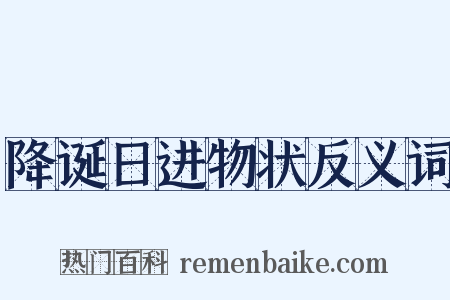 降诞日进物状反义词是什么意思的图片